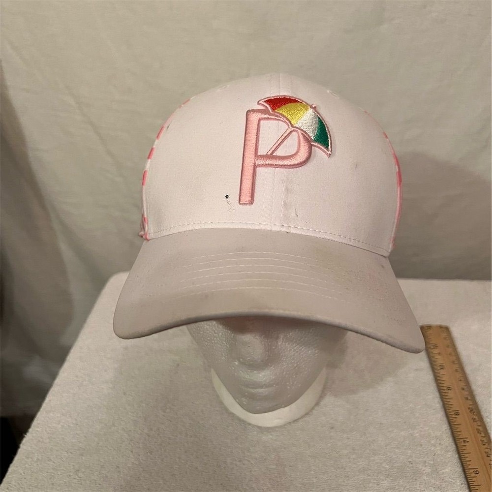 PUMA Women's Arnold Palmer Snapback Hat White Golf Casual Adjustable pink camo